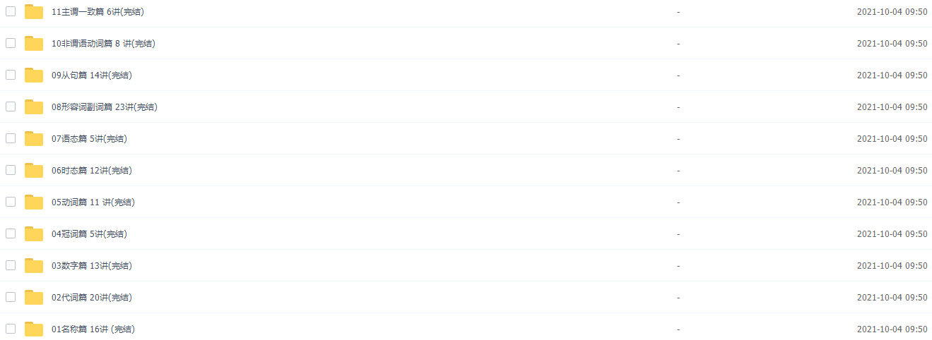 胡灿奎初中英语语法精讲完整版课程视频插图