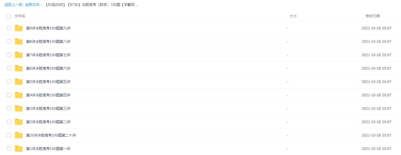 孙旭决胜高考数学100题 高考数学专题视频教程插图