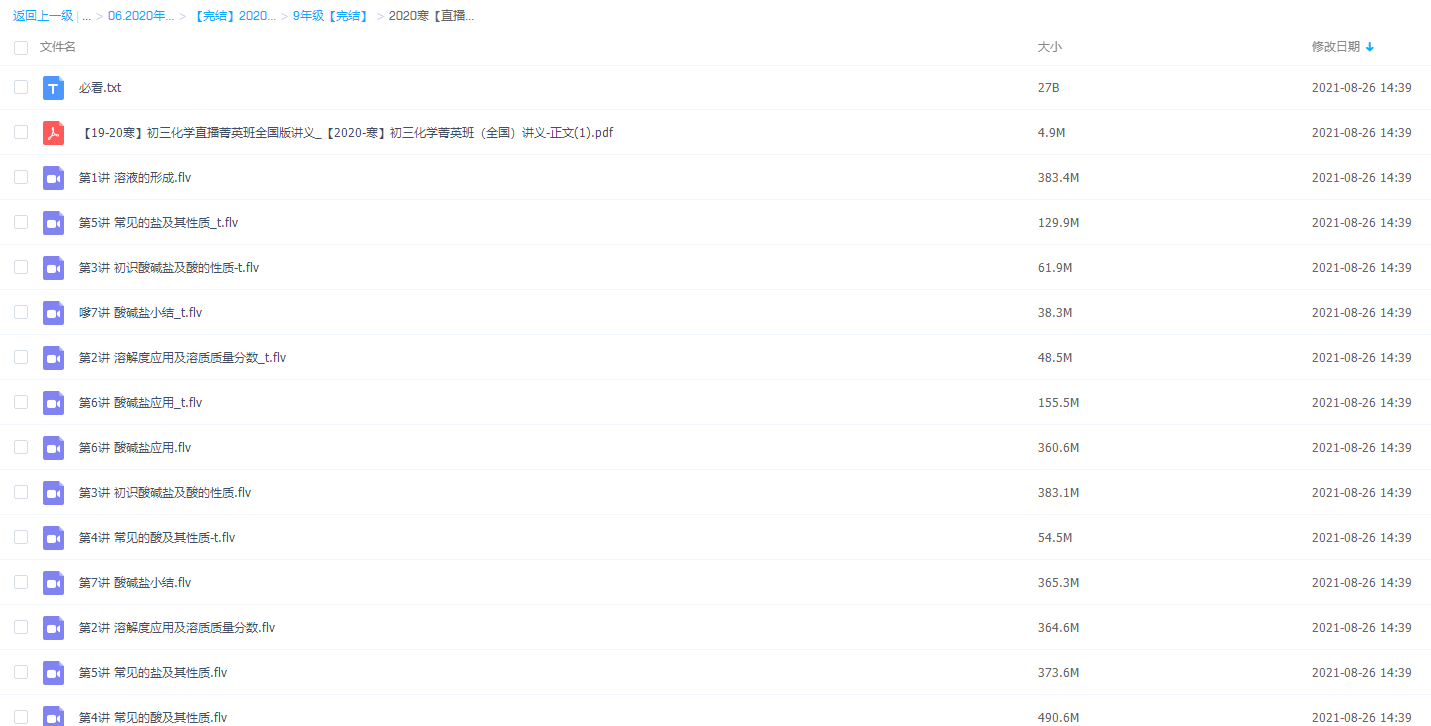 2020暑期学而思初三化学菁英班(陈谭飞)插图 2020暑期学而思初三化学菁英班(陈谭飞)插图