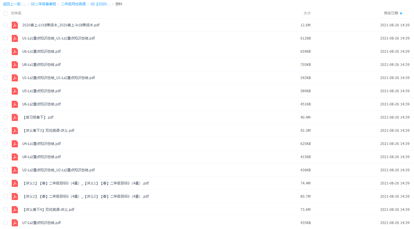 2020学而思(吕平)小学二年级春双优英语直播目标S班视频课程插图