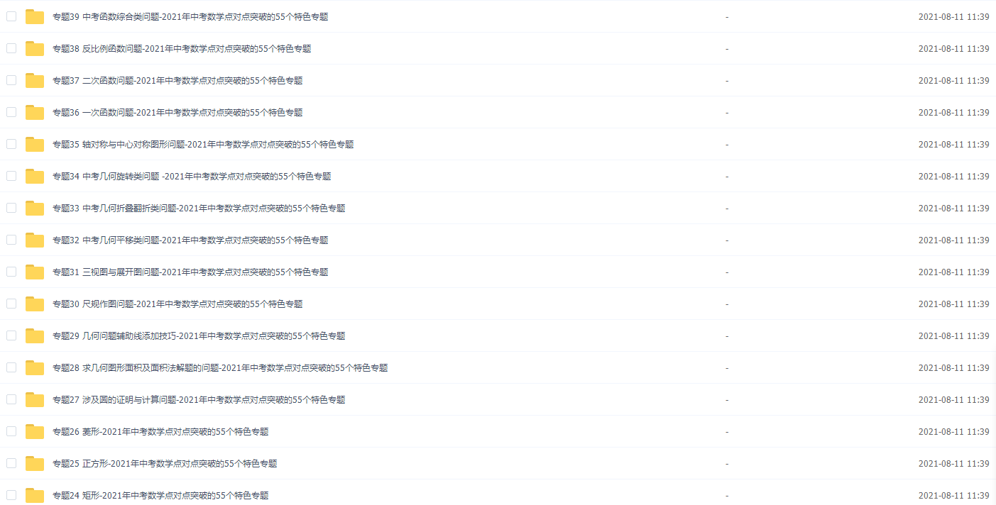 备战2021年中考数学必考点对点突破的55个特色专题插图2 备战2021年中考数学必考点对点突破的55个特色专题插图2