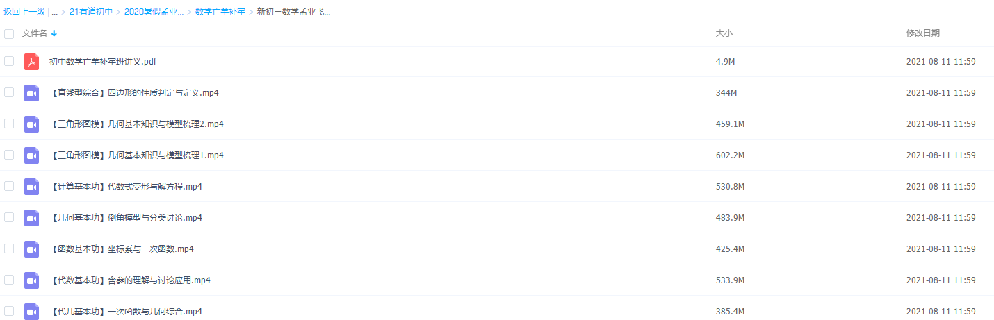 有道新初三数学孟亚飞亡羊补牢【完结】插图
