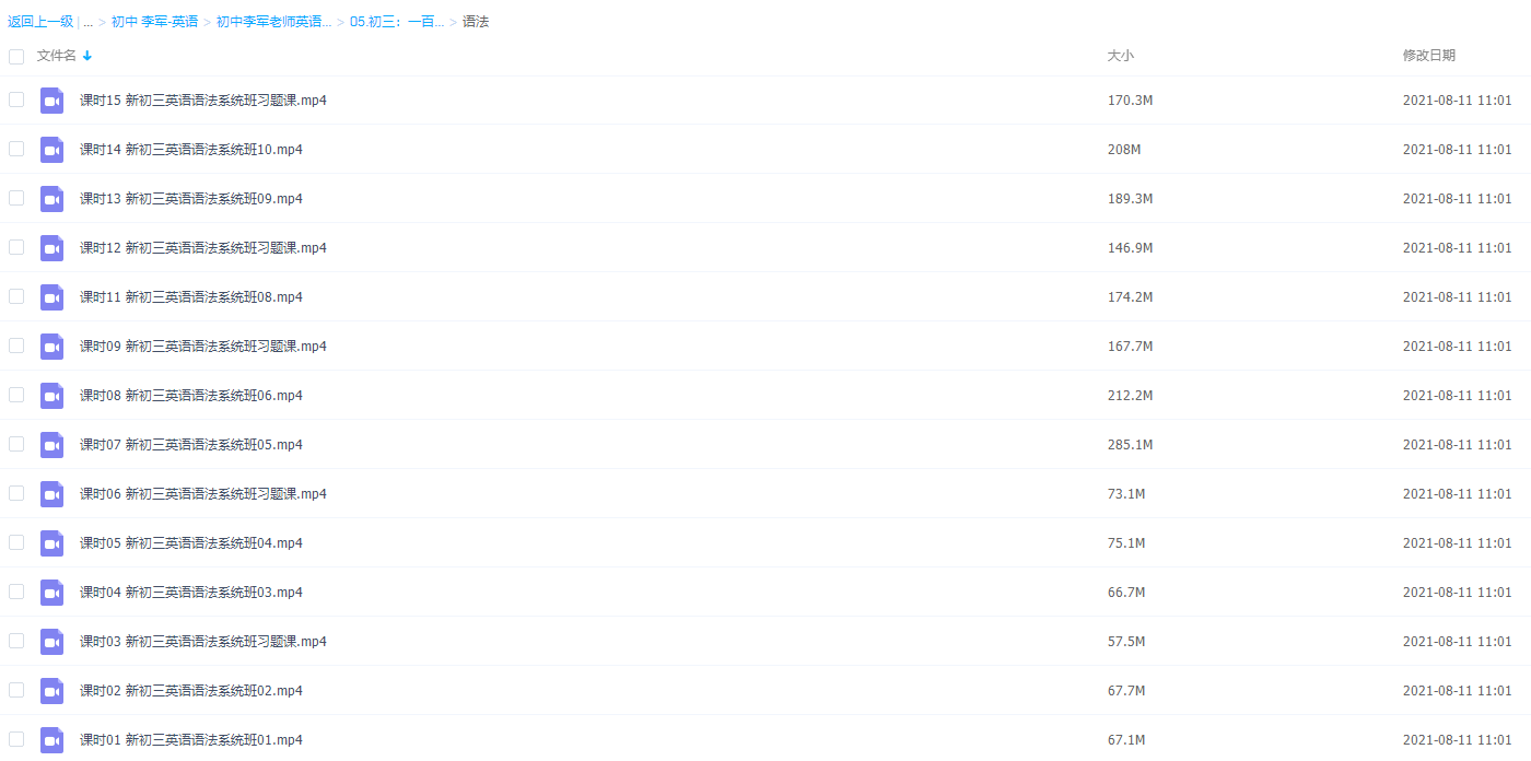 有道精品课李军初三英语一百句 +语法系统班插图1