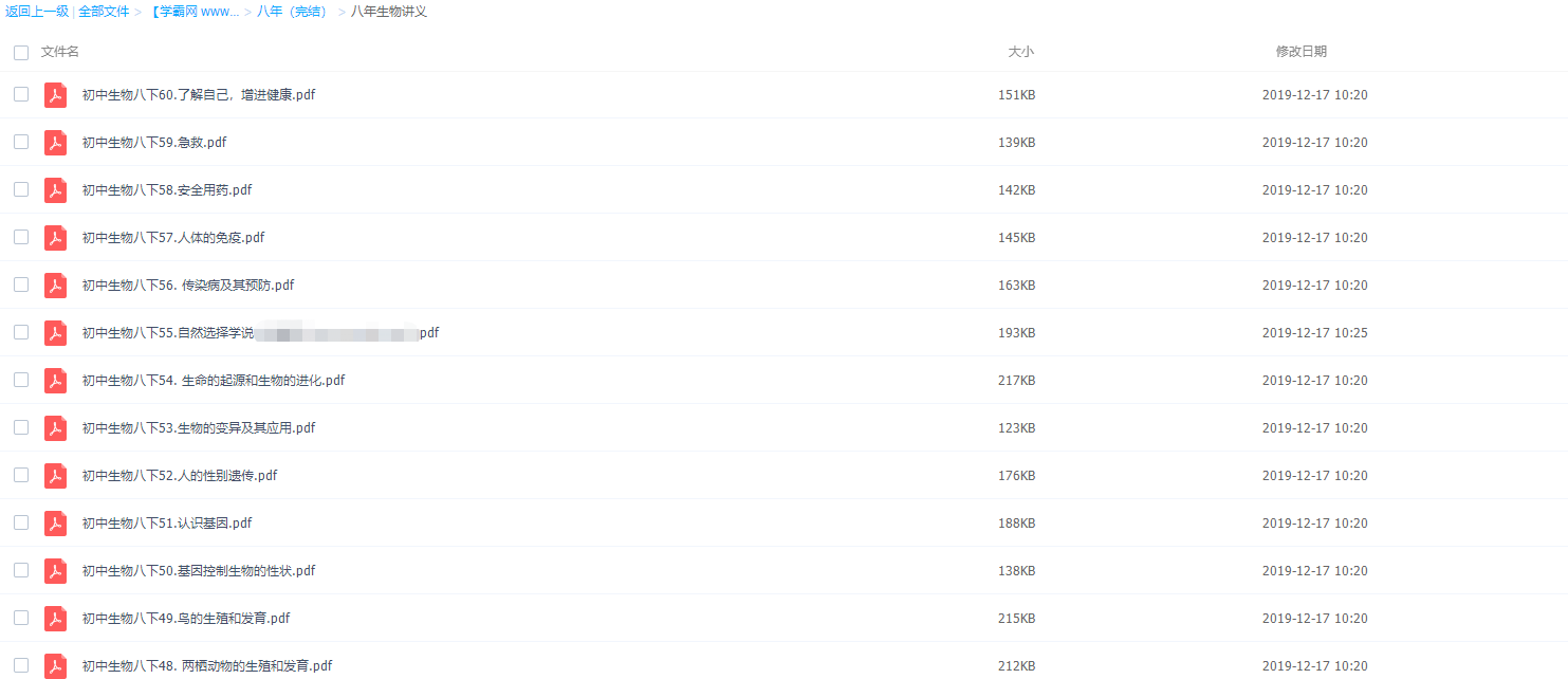 初中生物核心素养七八年级完结讲义音频课程插图1