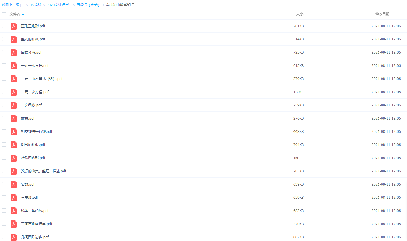 2020高途冲刺班数学历程远【完结】插图