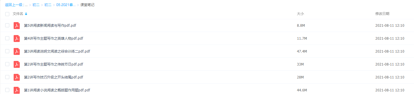 高途2021年初二语文暑期班(王先意完结)插图 高途2021年初二语文暑期班(王先意完结)插图