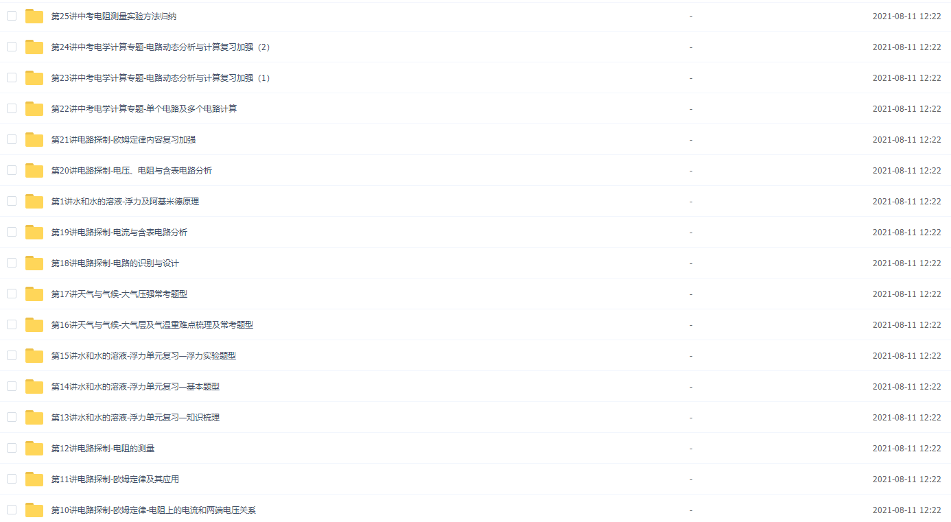 【39564】新初二科学年卡尖子班(浙江浙教版)——物理篇插图 【39564】新初二科学年卡尖子班(浙江浙教版)——物理篇插图