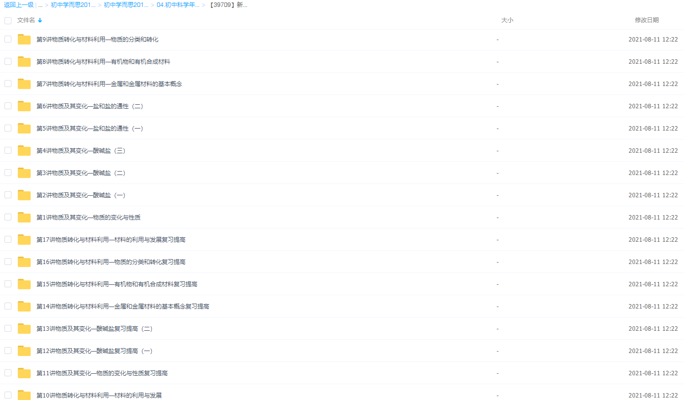 【39709】新初三科学年卡尖子班（浙江浙教版）——化学篇 【28讲陈潭飞】插图