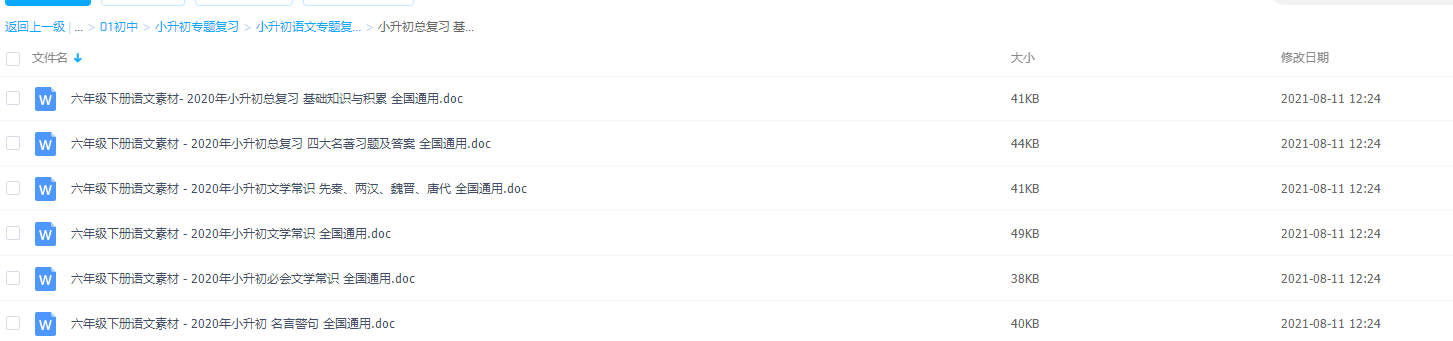 六年级下册语文素材- 2020年小升初总复习插图 六年级下册语文素材- 2020年小升初总复习插图