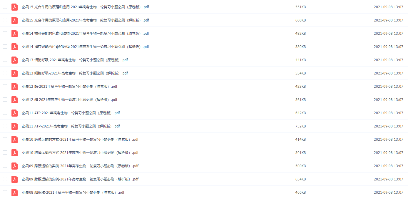 2021年高考生物一轮复习小题必刷插图1 2021年高考生物一轮复习小题必刷插图1