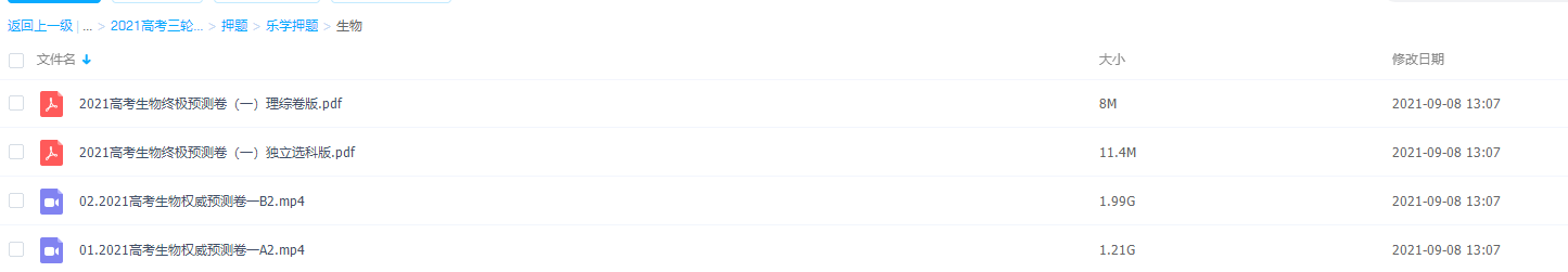 2021乐学高考生物权威预测卷视频课程插图 2021乐学高考生物权威预测卷视频课程插图