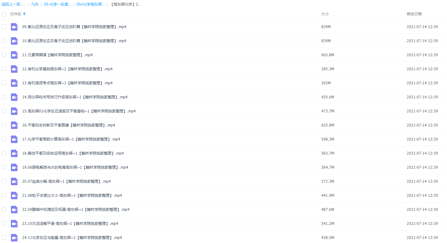 有道2021高考高东辉化学一轮联报班视频课程插图