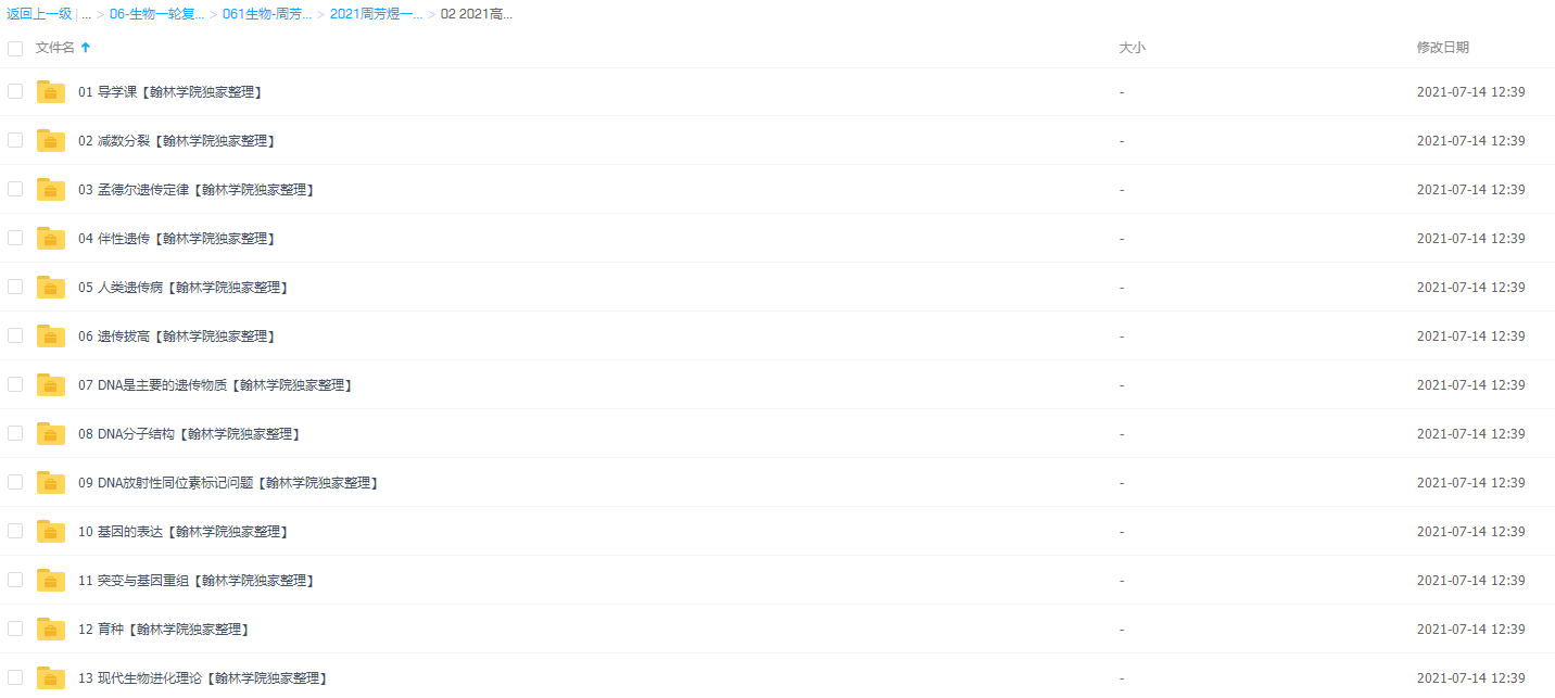2021周芳煜高考生物一轮必修二满分遗传视频课程插图