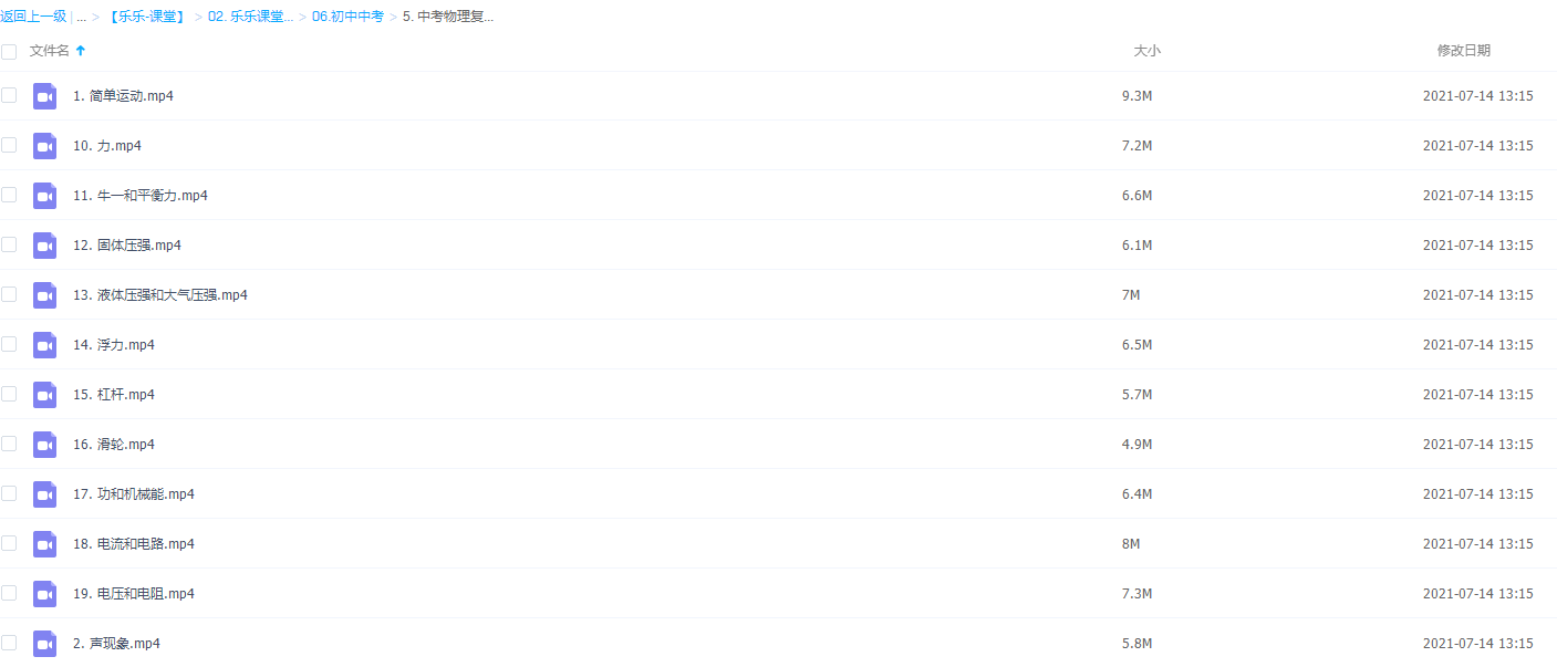乐乐课堂中考物理复习知识点视频课程插图1