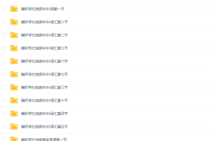 10天突破8000词杨家成霸道词汇课(完结)