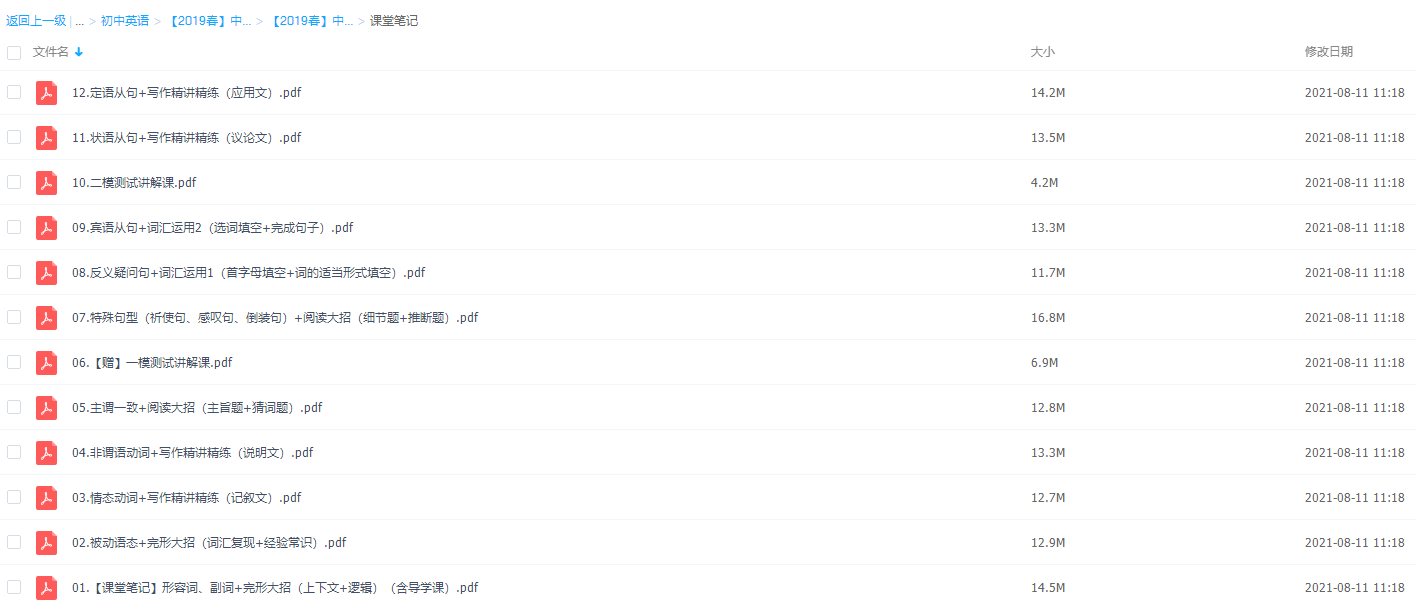 王凯皎作业帮中考英语二轮提升班初中视频课程插图
