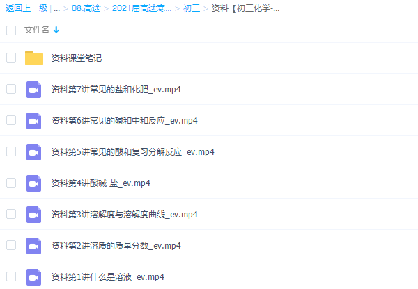 高途课堂2021张立琛初三化学寒假初中视频课程插图