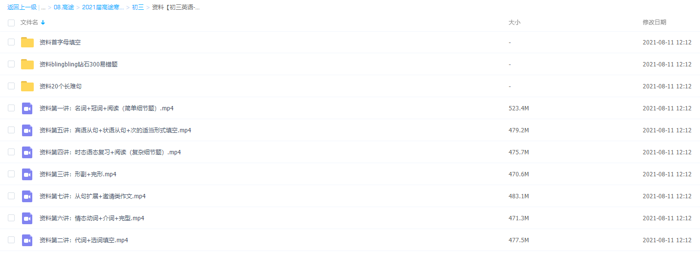 2021高途初三英语毕玉琦寒假初中视频课程插图 2021高途初三英语毕玉琦寒假初中视频课程插图