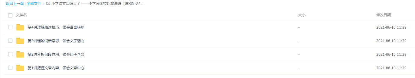 最新（学而思）小学阅读技巧魔法班（陈双）语文视频课程插图