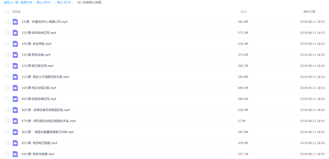 2019质心初二物理竞赛视频特长班课程汇总插图1 2019质心初二物理竞赛视频特长班课程汇总插图1