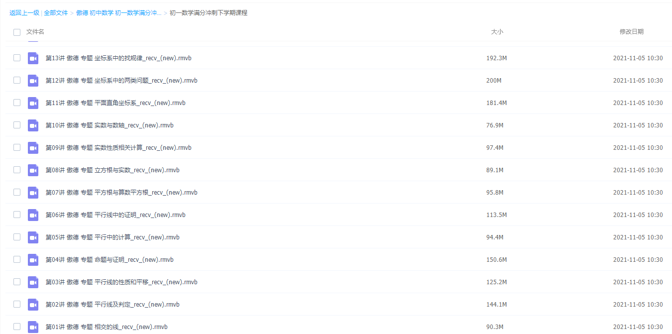 傲德初一数学满分冲刺初中数学视频全套课程插图2