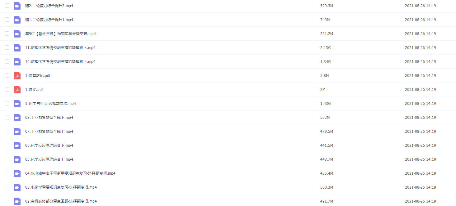 2021春季高三化学林凯翔双一流班（高清视频）插图