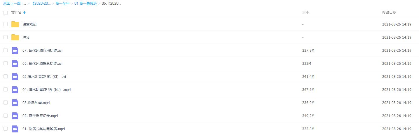 作业帮林森2020暑高一化学尖端班视频课程插图