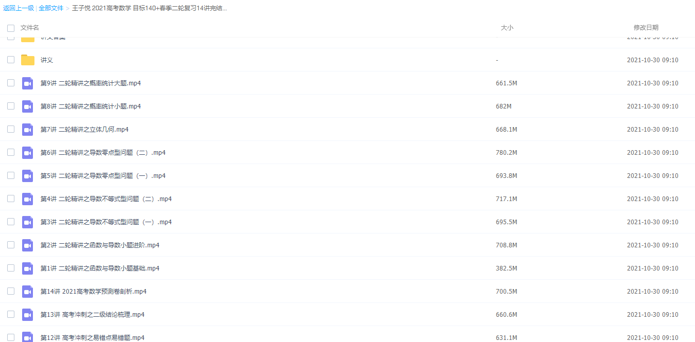 2021学而思王子悦数学二轮复习目标140+课程视频插图1