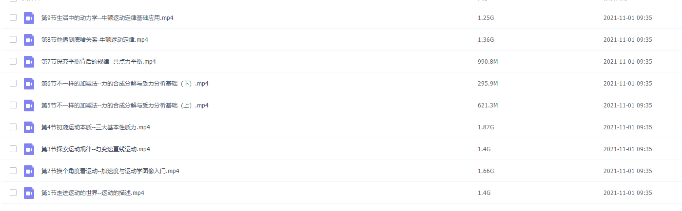 乐学于冲高一物理2021年暑期视频课程插图 乐学于冲高一物理2021年暑期视频课程插图