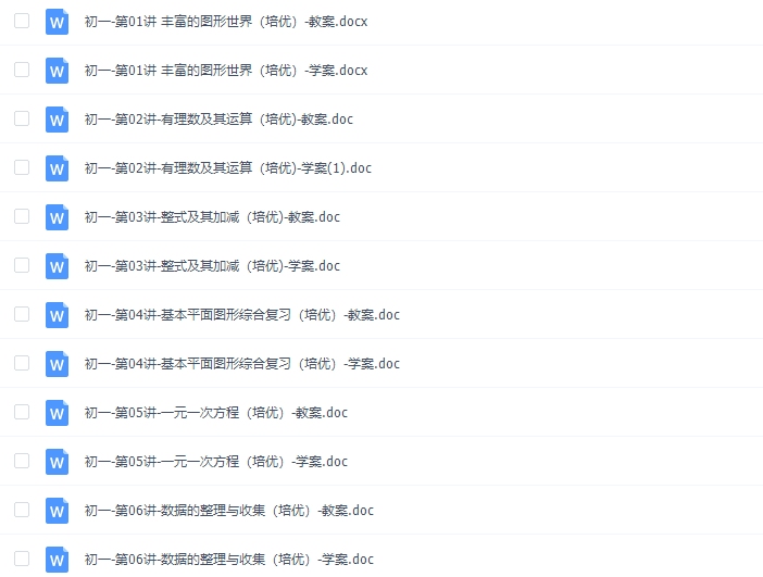 思考乐优学北师大版初中数学暑假初一全年培优Word可打印插图