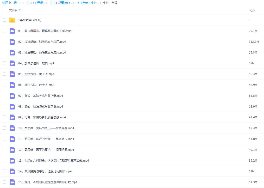 《跟着小鱼老师学数学》 1-3年级视频课程插图2