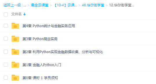 华尔街学堂python金融实务从入门到精通（完结）插图