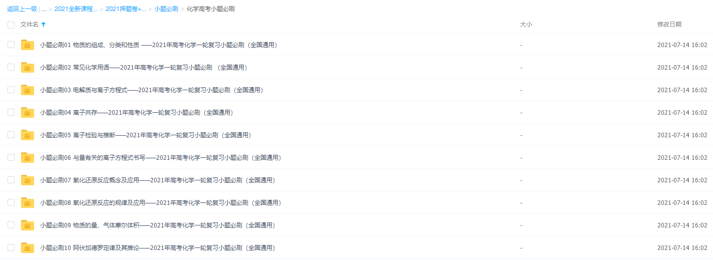 2021高考化学小题必刷PDF（全国通用）插图