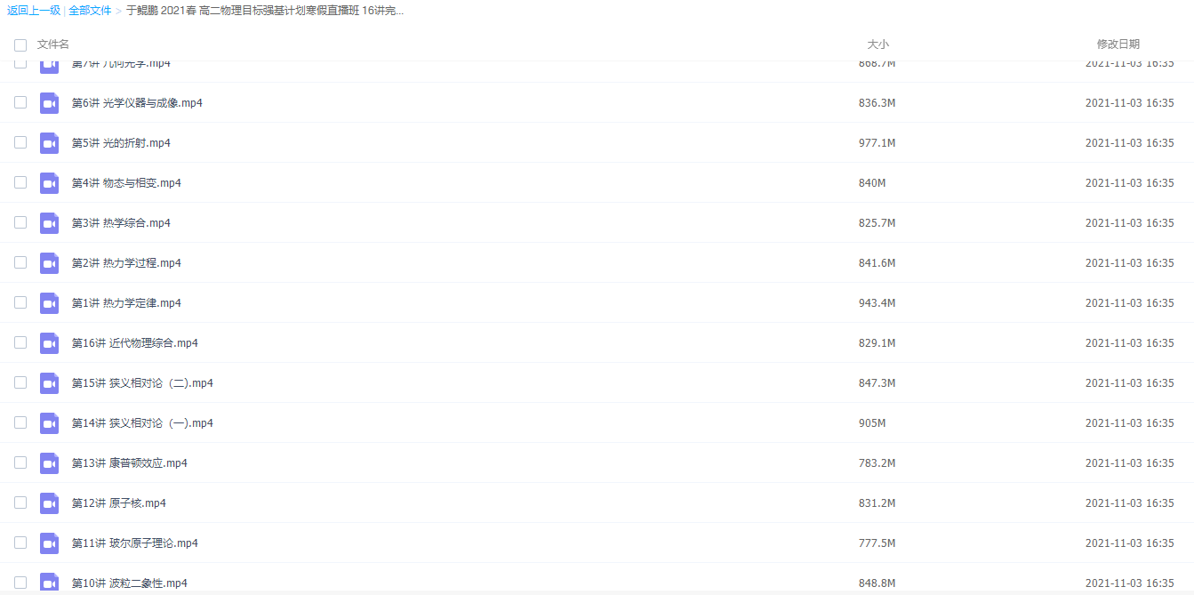 学而思于鲲鹏2021春高二物理目标强基计划寒假班完结插图 学而思于鲲鹏2021春高二物理目标强基计划寒假班完结插图