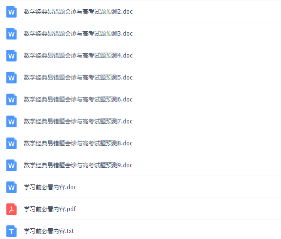 高中数学经典易错题会诊及解析（16份）可打印插图