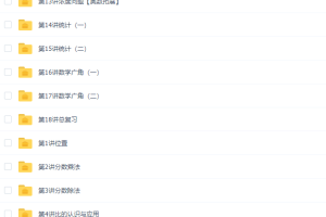 学而思人教版小学数学六年级上册18讲