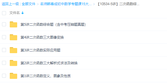 学而思韩春成二次函数综合能力提升视频课程插图