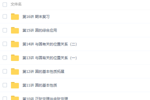 初中数学林儒强2021初二数学春季培优创新班