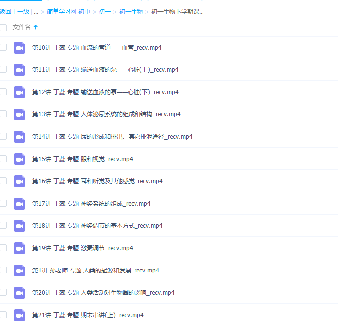 简单学习网初一生物同步提高下学期课程插图 简单学习网初一生物同步提高下学期课程插图