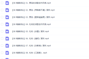 乐乐课堂小学语文国学晚唐诗坛19讲完结