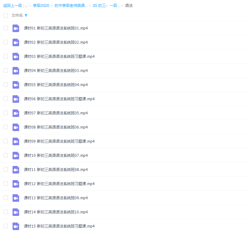 初中英语李军100个句子搞定1000单词及语法教学视频插图