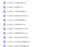 学魁榜2020高考胡忠林高中生物秒杀课视频资源