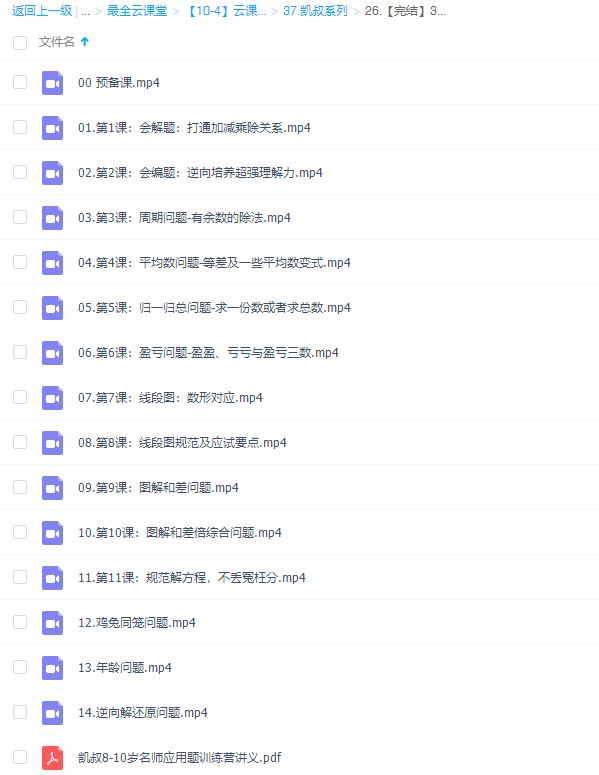 凯叔3-4年级(8-10岁)名师应用题专题课插图 凯叔3-4年级(8-10岁)名师应用题专题课插图