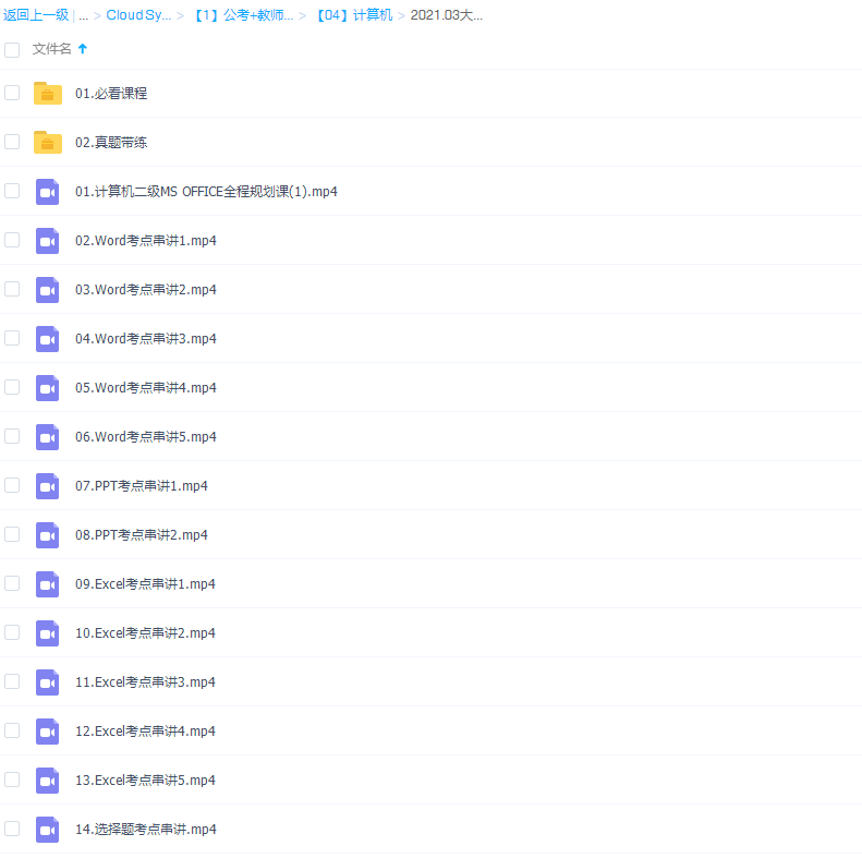 大头计算机二级视频课程包含讲义插图