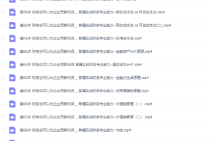 小安老师《60节课-掌握成为“优秀财务”的核心能力》完结