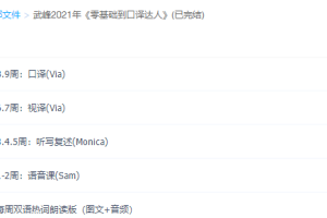 新东方武峰2021年零基础到口译达人