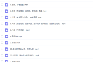 新东方张丹丹初中中考英语15天英语语法突破视频课程