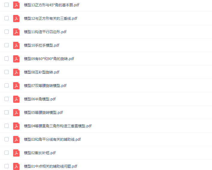 初中数学吃透中考数学29个几何模型文档插图