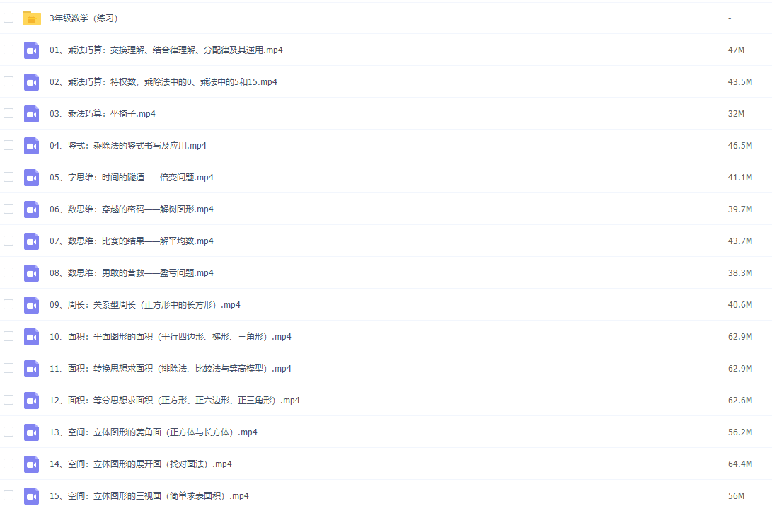 常青藤爸爸三年级数学进阶提高课全套教学视频15集插图 常青藤爸爸三年级数学进阶提高课全套教学视频15集插图