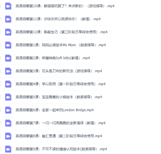 《每天10分钟,让你轻松成为孩子的英语启蒙老师》视频全集插图 《每天10分钟,让你轻松成为孩子的英语启蒙老师》视频全集插图